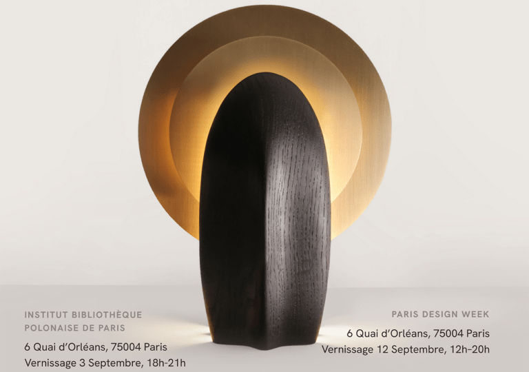 Plakat i ekspozycja wystawy Altar Paris Design Week w Bibliotece Polskiej w Paryżu
